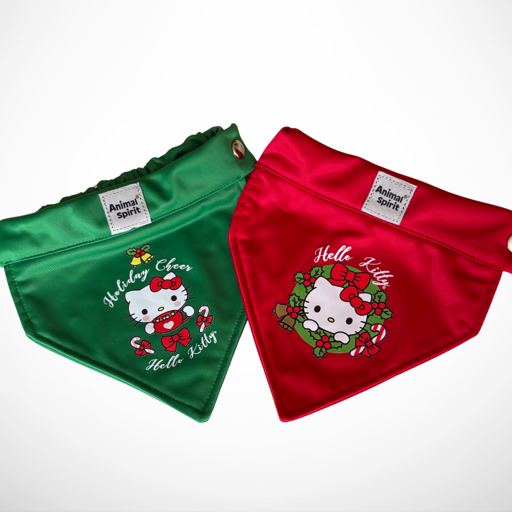 Hello Kitty X Animal Spirit Bandana Holiday verde M (32 - 38 cm.)