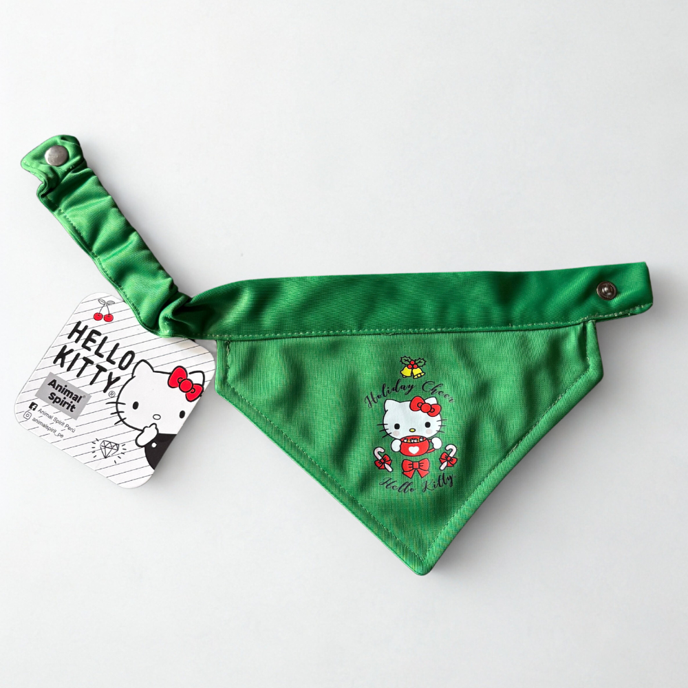 Hello Kitty X Animal Spirit Bandana Holiday verde S (26 - 31 cm.)
