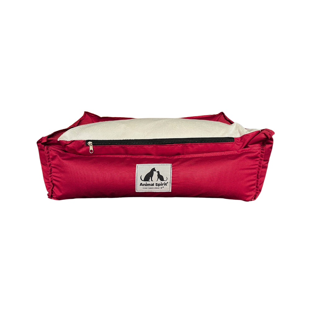 Animal Spirit Cama impermeable rojo carmesí # 1 (15 x 48 x 36 cm.)