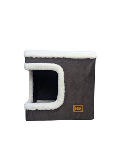 Claws & Paws Casa cubo marrón