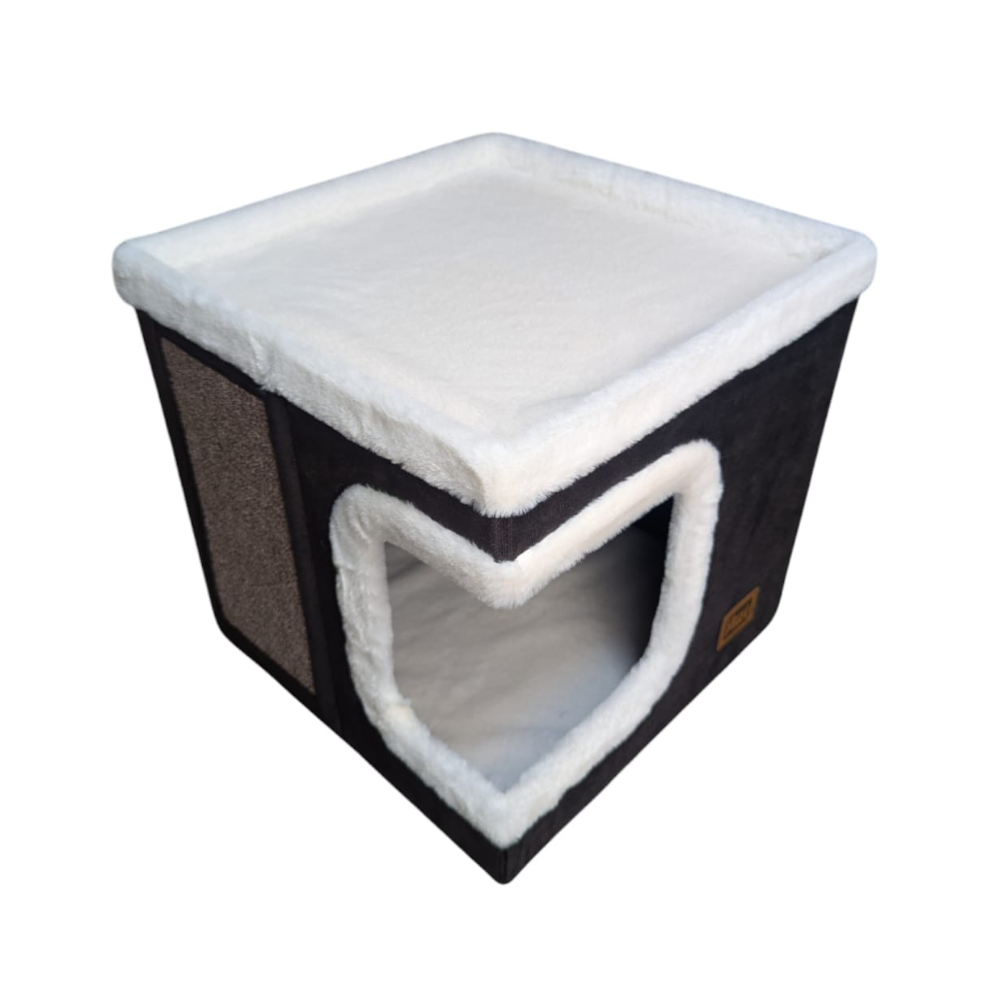 Claws & Paws Casa cubo marrón