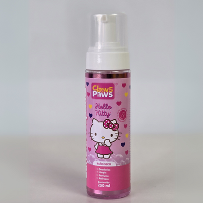 Hello Kitty X Claws & Paws Baño de espuma seco (shampoo espumoso) 250 ml.