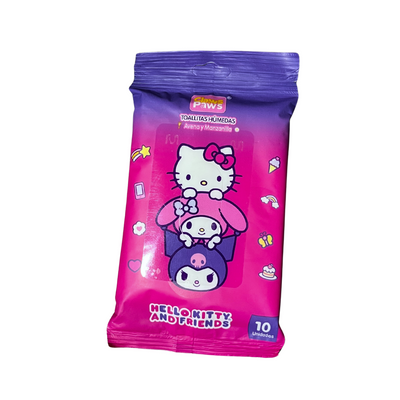 Hello Kitty X Claws & Paws Toallitas humedas (Avena y manzanilla) x 10 unidades x 24 paquetes