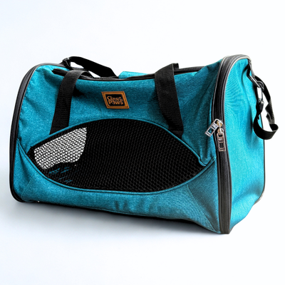 Claws & Paws Transportador travel turquesa medium