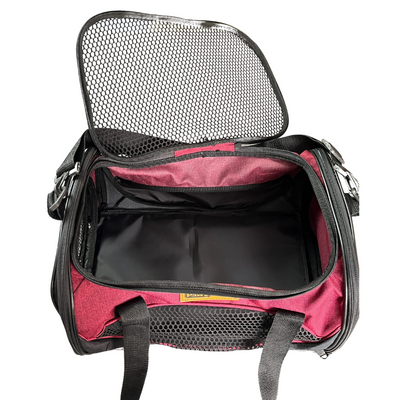 Claws & Paws Transportador travel vino/negro small