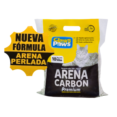 Claws & Paws Arena natural carbón activado 10 kg.