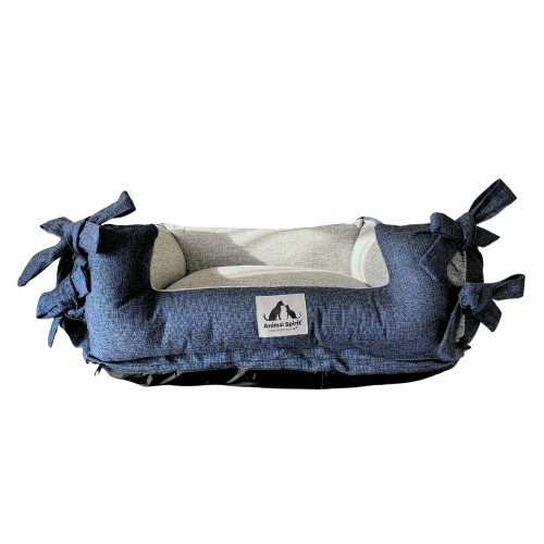 Animal Spirit Cama azul/plata M (25 x 60 x 55 cm.)