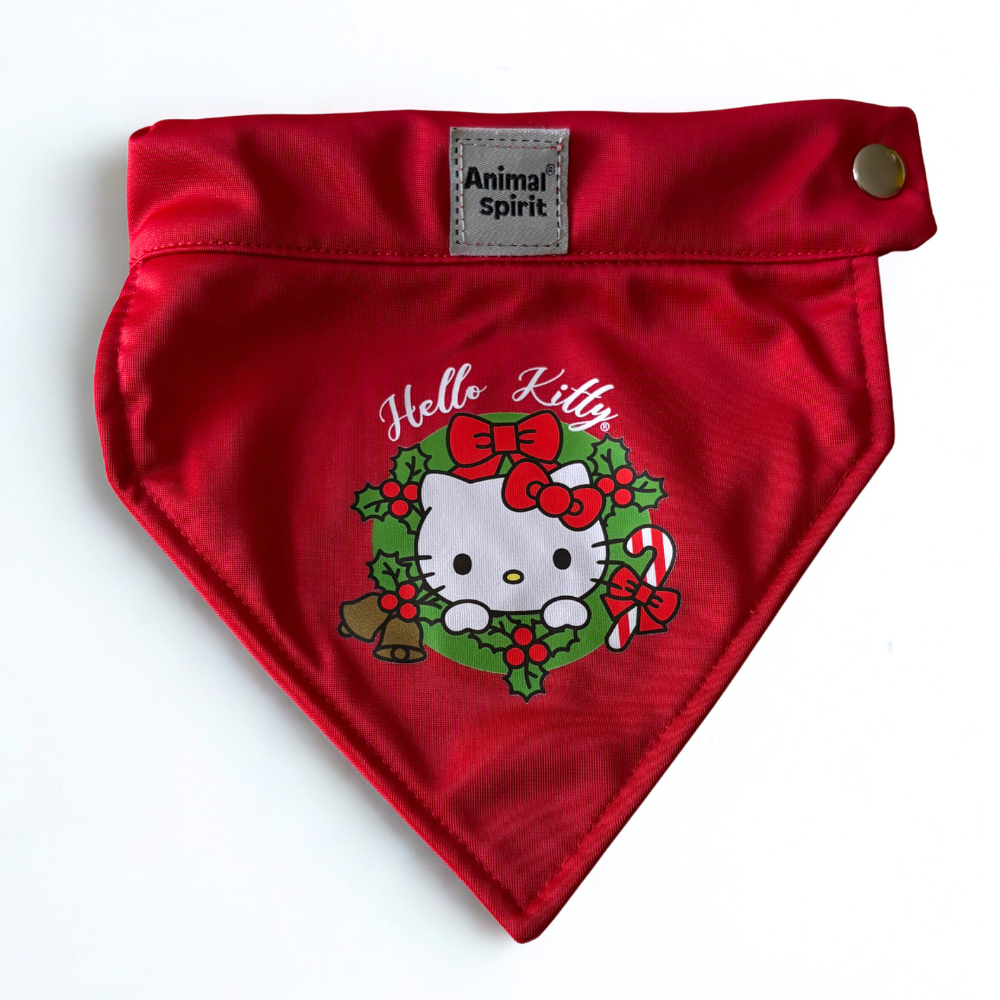 Hello Kitty X Animal Spirit Bandana Holiday roja M (32 - 38 cm.)