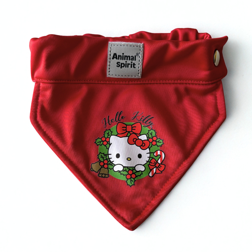 Hello Kitty X Animal Spirit Bandana Holiday roja S (26 - 31 cm.)