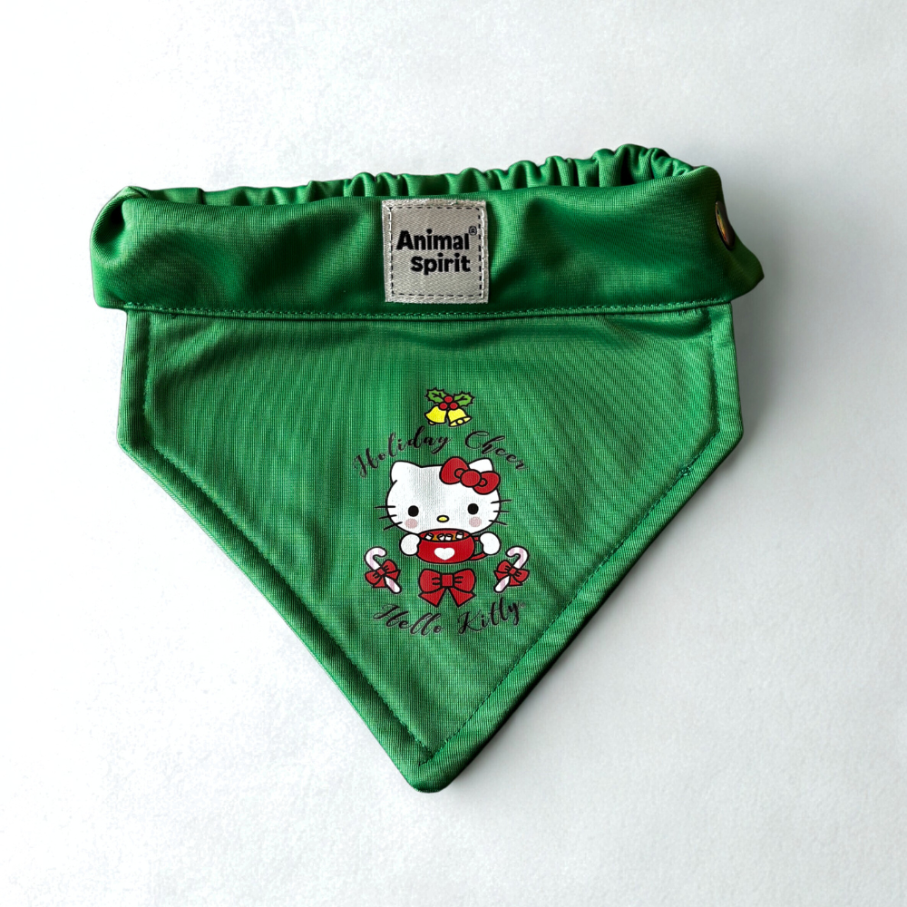 Hello Kitty X Animal Spirit Bandana Holiday verde S (26 - 31 cm.)