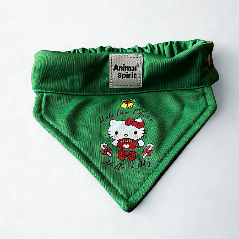 Hello Kitty X Animal Spirit Bandana Holiday verde XS (20 - 25 cm.)