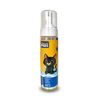 Claws & Paws Baño de espuma seco (shampoo espumoso) gatos 250 ml.