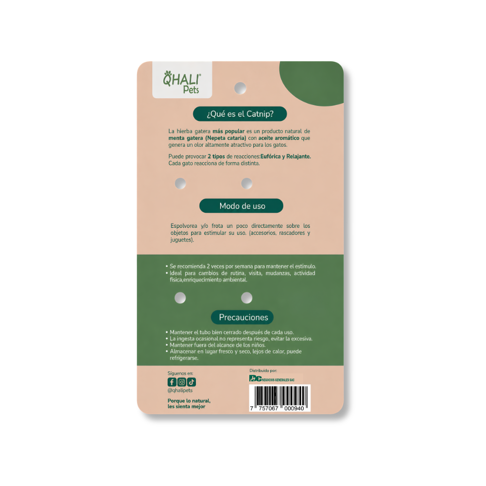 Qhali Pets Catnip x tubo 12 gr.