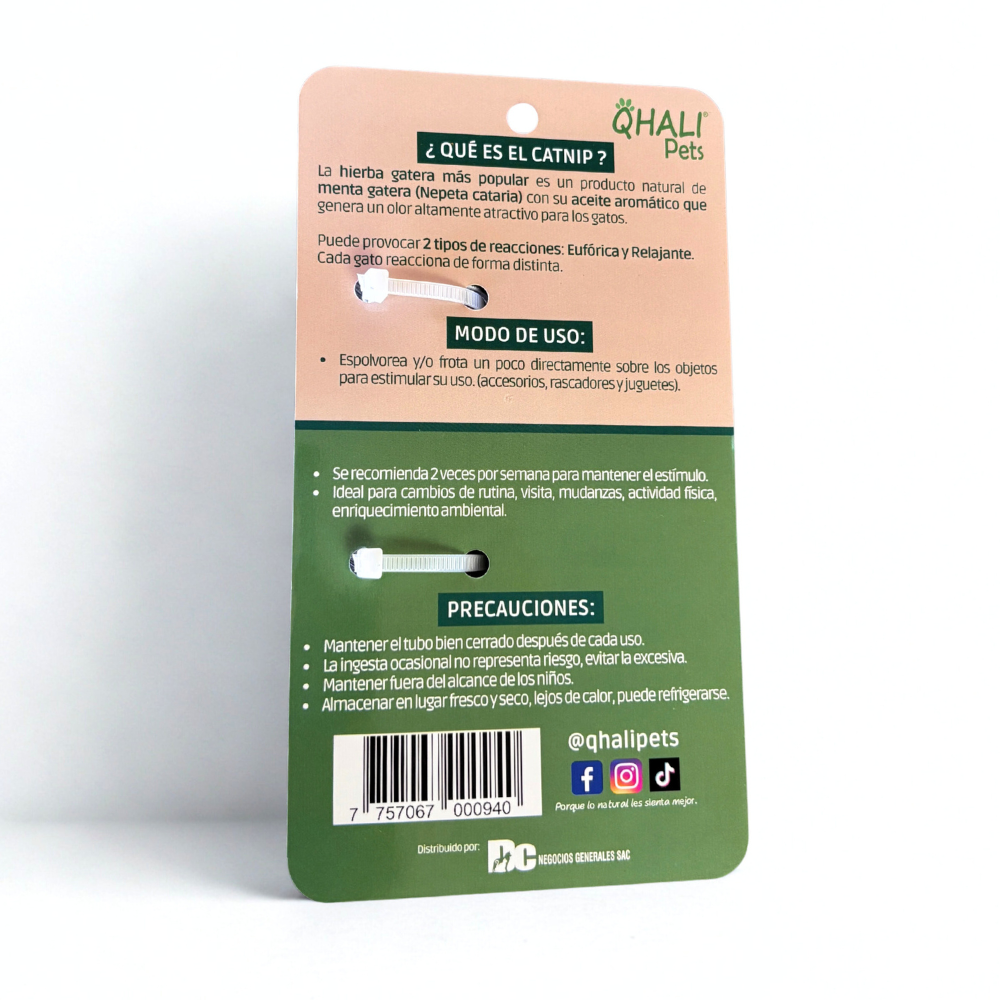 Qhali Pets Catnip x tubo 8 gr.