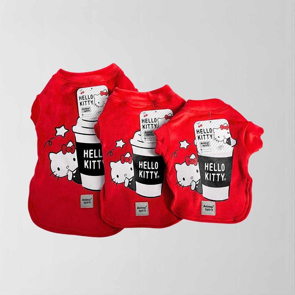 Hello Kitty X Animal Spirit Chaleco soft rojo talla S (32 cm.)