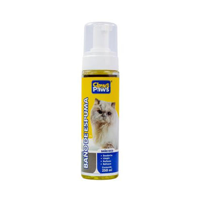 Claws & Paws Baño de espuma seco (shampoo espumoso) gatos 250 ml.