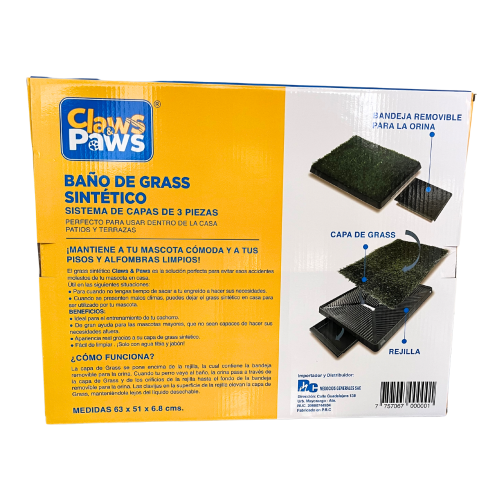 Claws & Paws Baño de grass sintético grande (63 x 51 cm.)