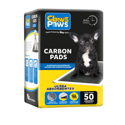 Claws & Paws Dog pads (Pañales de entrenamiento) carbon x 50 unidades