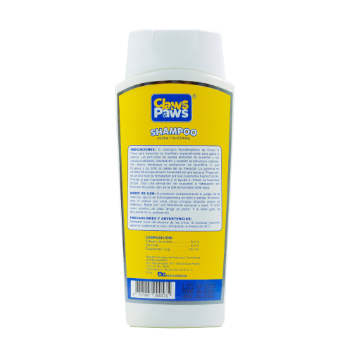 Claws & Paws Shampoo hipoalergénico 300 ml.