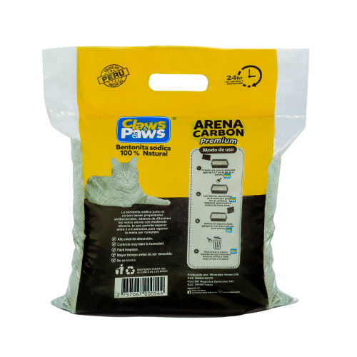 Claws & Paws Arena natural carbón activado 10 kg.