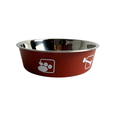 Claws & Paws Plato de acero antideslizante ladrillo # 2 (14 cm.)