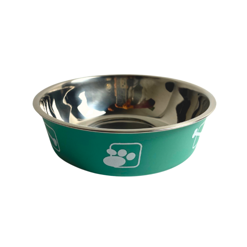 Claws & Paws Plato de acero antideslizante menta # 2 (14 cm.)