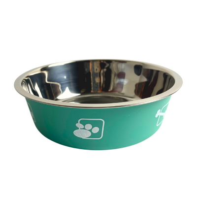 Claws & Paws Plato de acero antideslizante menta # 3 (17 cm.)