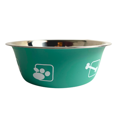 Claws & Paws Plato de acero antideslizante menta # 4 (20 cm.)