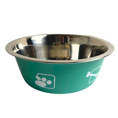 Claws & Paws Plato de acero antideslizante menta # 4 (20 cm.)