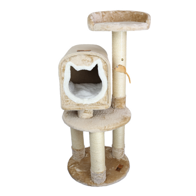 Claws & Paws Gimnasio rascador beige 3 pisos