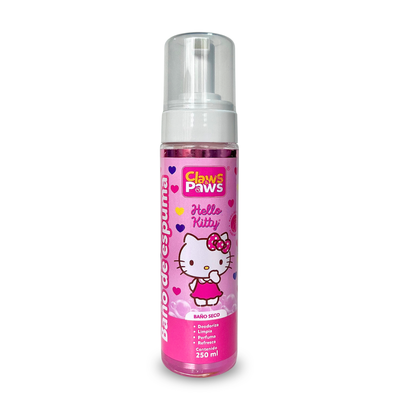 Hello Kitty X Claws & Paws Baño de espuma seco (shampoo espumoso) 250 ml.