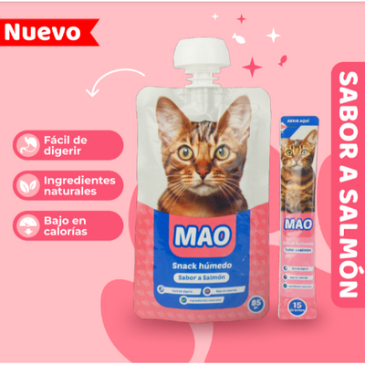 Mao Snack húmedo salmón doypack 85 gr.