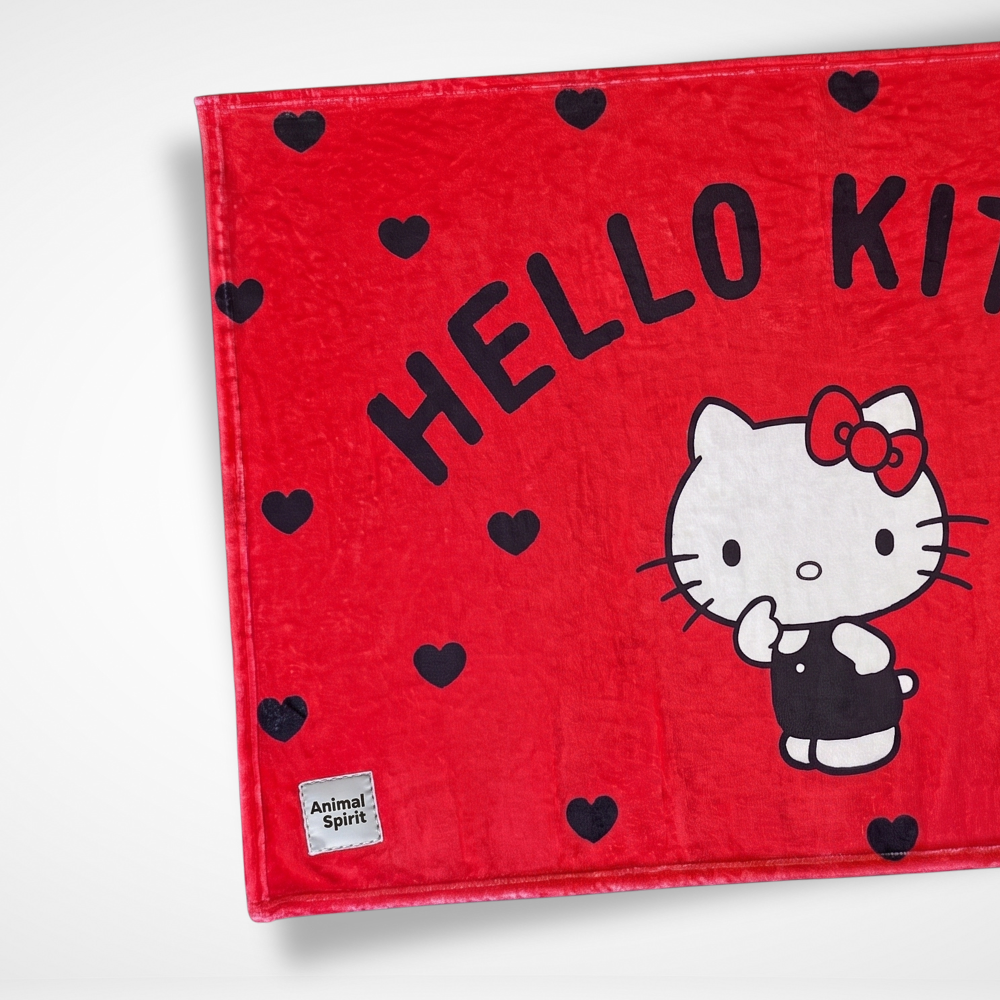 Hello Kitty X Animal Spirit Manta Deluxe roja (120 x 80 cm.)