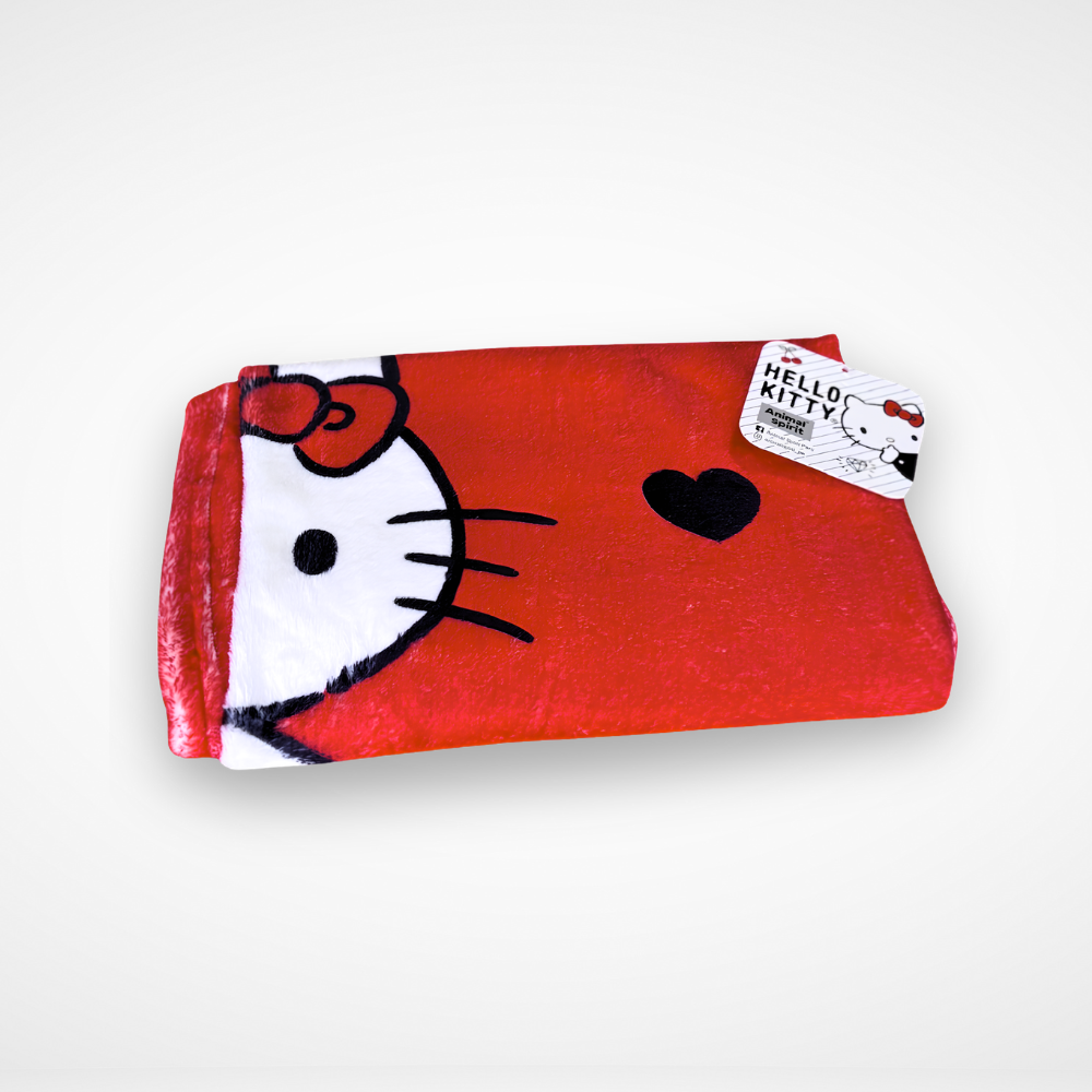 Hello Kitty X Animal Spirit Manta Deluxe roja (120 x 80 cm.)