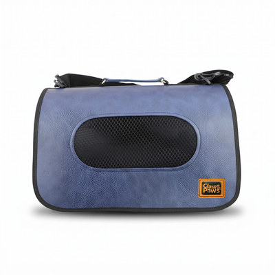 Claws & Paws Transportador t/cuero azul # 2