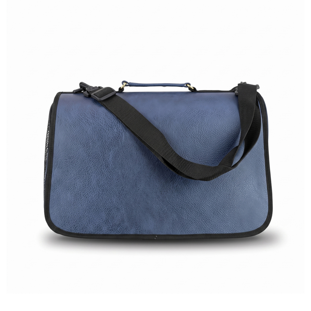 Claws & Paws Transportador t/cuero azul # 2