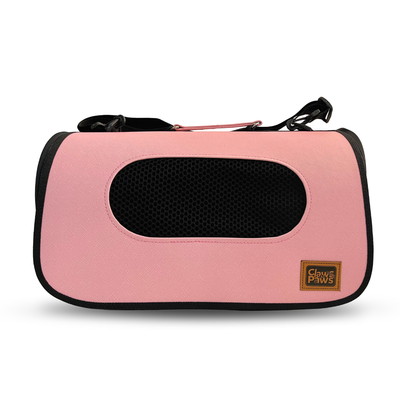 Claws & Paws Transportador t/cuero rosado # 2