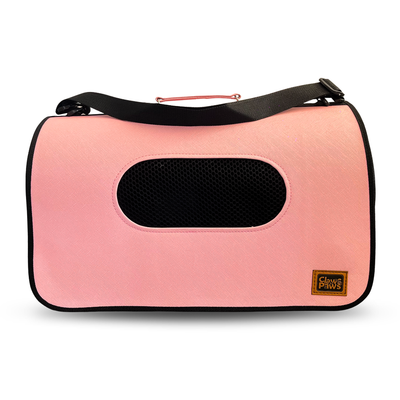 Claws & Paws Transportador t/cuero rosado # 3