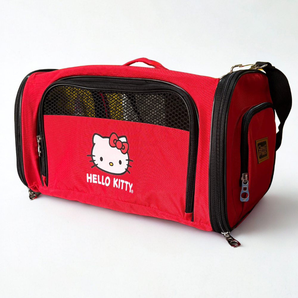 Hello Kitty X Claws & Paws Transportador rojo (45 x 26 x 25 cm.)