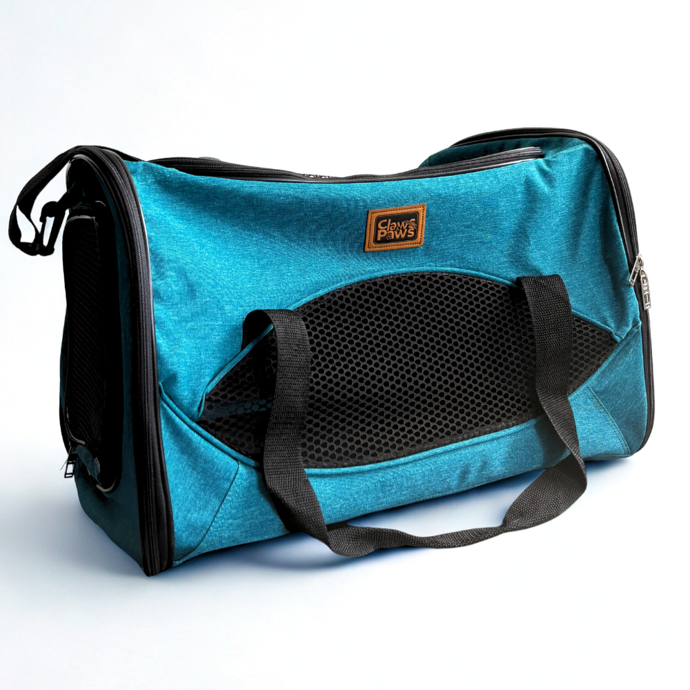 Claws & Paws Transportador travel turquesa medium